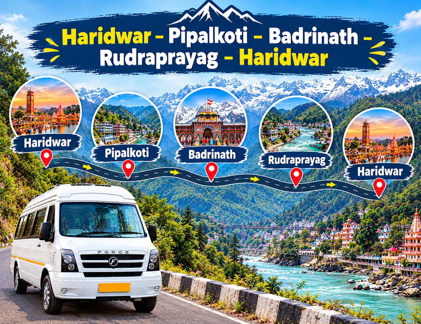 Char Dham Yatra Route Map