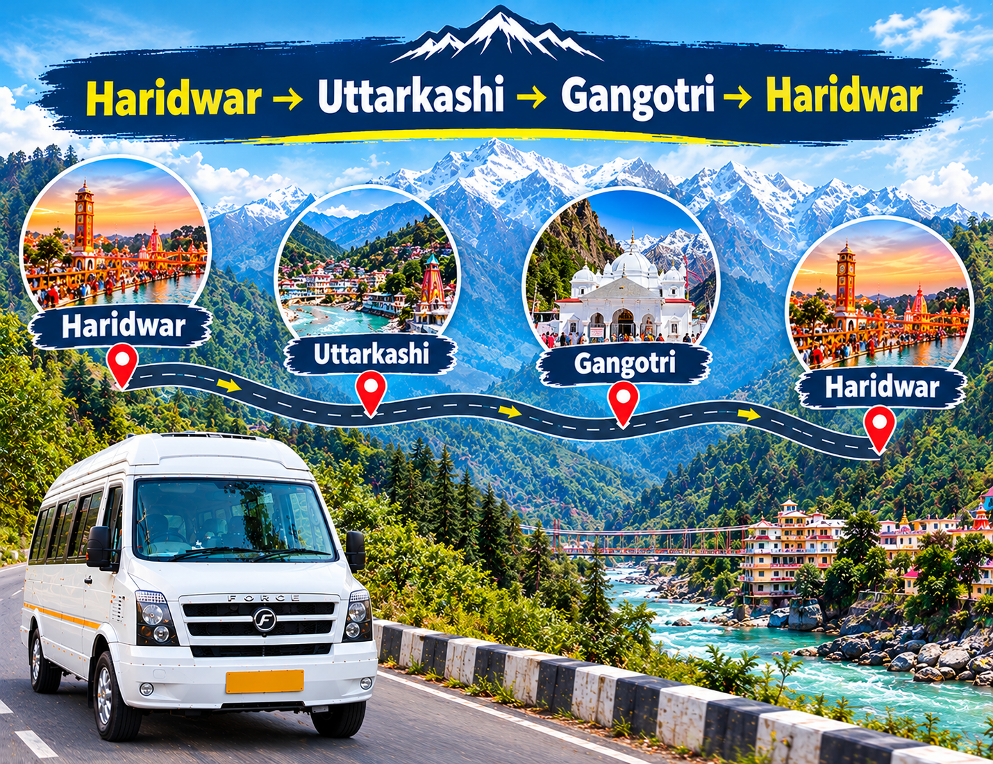 Char Dham Yatra Route Map