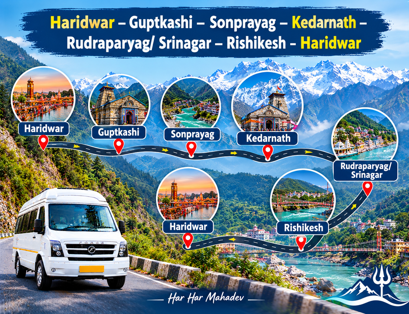 Char Dham Yatra Route Map
